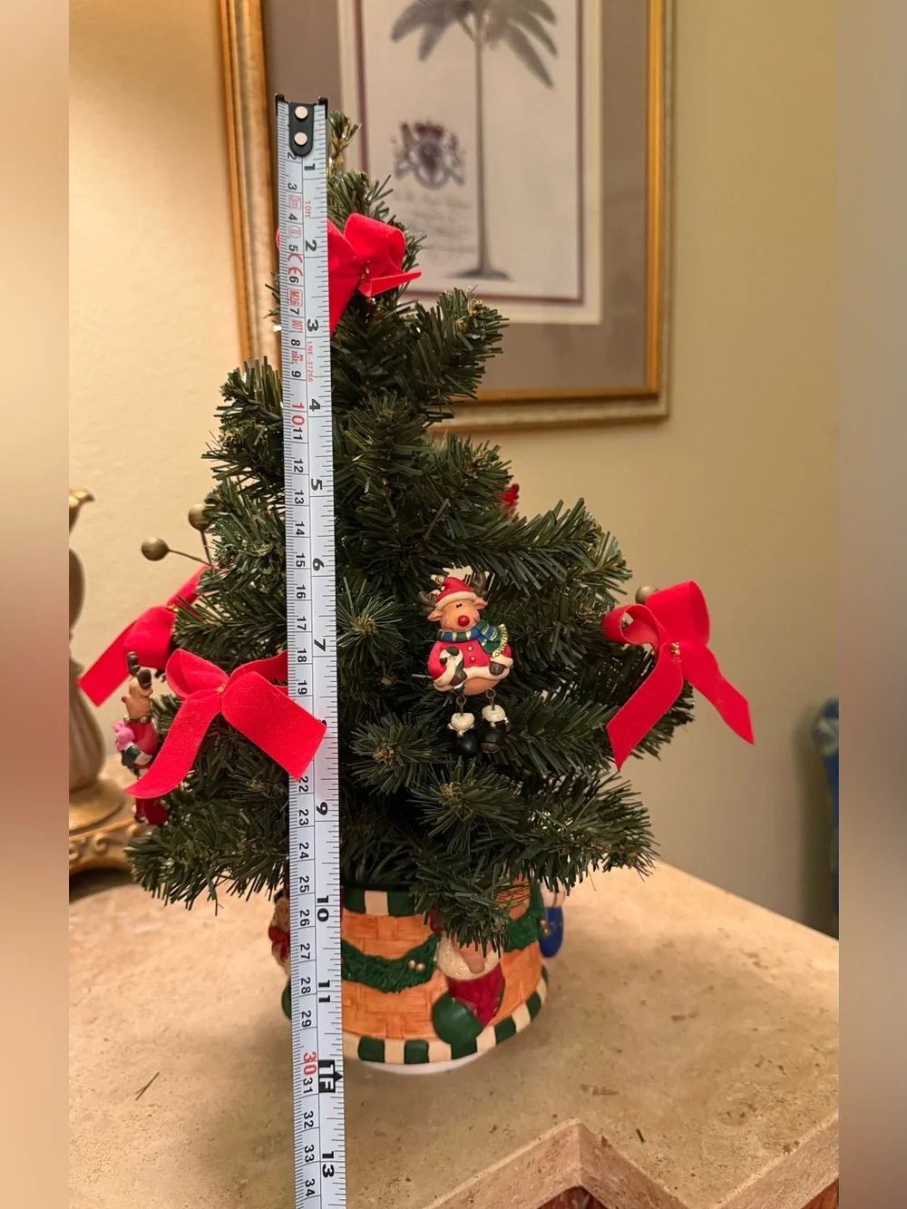 Vintage-Style Musical Rotating Tabletop Christmas Tree